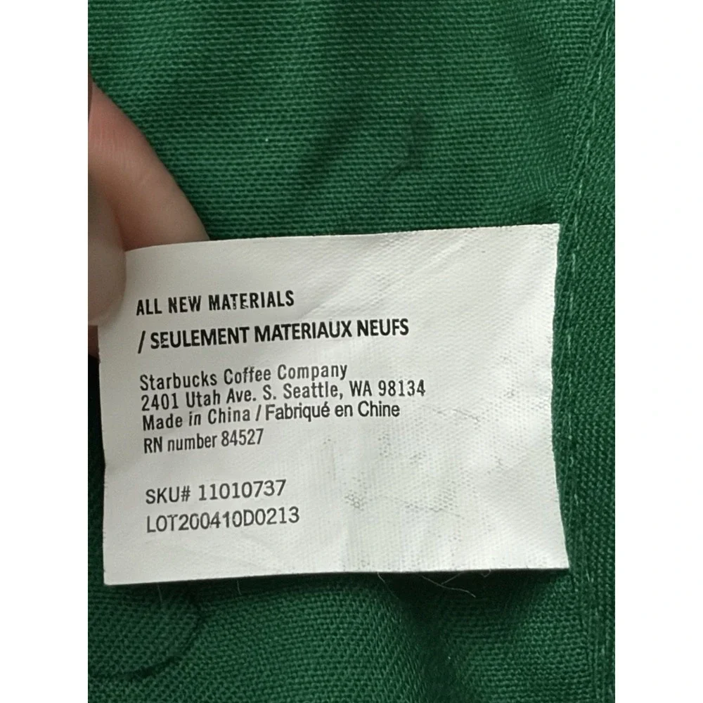 Starbucks Barista Apron Green Uniform Embroidered Siren Logo Two Pocket 11010737